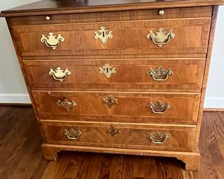 Another Baker Furniture piece.  CAREFUL!!  This was initially a TV cabinet, so the first three "drawers" are not actually drawers at all, but a solid facade that is removable.  We have taken it off so that it doesn't startle anyone when it comes right off.  ASK FOR ASSISTANCE.