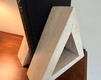 Concrete bookends.  Made in Italy.