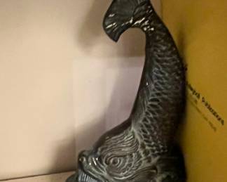 There are two of these dragon koi bookends.