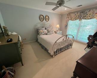 Another superb quality wrought iron bedframe.  This one is a Queen.  I'd say it was fit for a queen -- or a princess for sure!