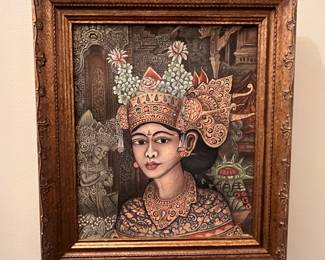 She must be some sort of princess!  The attention to detail in this piece of artwork.  Magnificent!