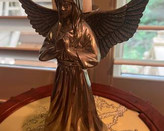 International Silver Company - Vintage Silver Plated angel candle holder.
