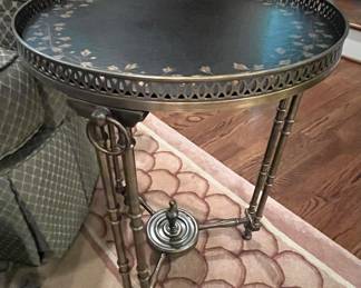 Cute cocktail table boasts a style all its own.  Perfect spot for your bourbon and remote to land.