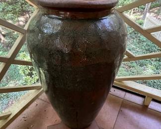 This is about a 3' tall flower pot.