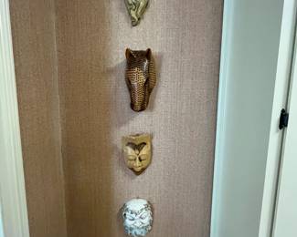 Various masks make great hanging decor.
