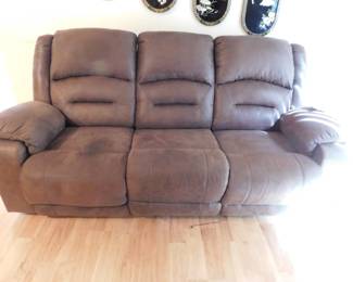 New Ashley reclining sofa, electric