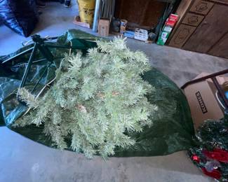 Lightly flocked Christmas tree.. buy here and save $$’s