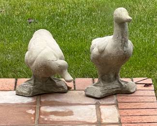 CEMENT (2) DUCKS.