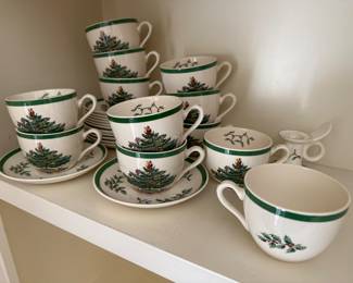 SPODE (12) cups & saucers.