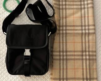 PRADA BAG & BURBERRY SCARF