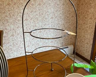 3 TIER SILVERPLATE STAND
