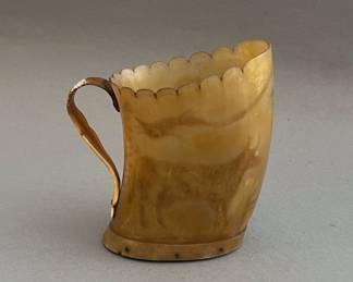 Etched Horn Mug