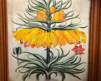 Large Mixed Media Fritillaire “Corona Imperialis Polyanthos”