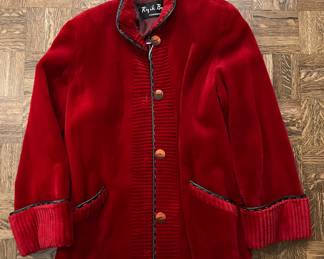 Vintage Rizik Bros Sheared Mink Red Jacket 