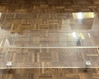 Vintage Mid Century Modern Coffee Table on Casters 