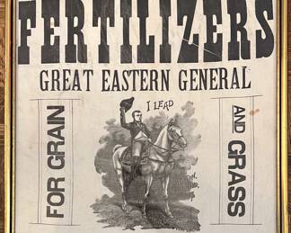 Framed Antique Napoleon Fertilizer Bag