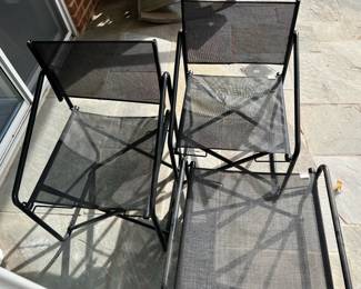 Vintage Brown Jordan “Nomad” Folding Chairs and Table 