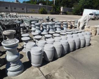 Those barrel drum granite pieces, sure would make some great seating