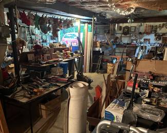 2 car basement full of everything!