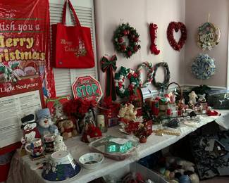 Christmas decorations & holiday wreaths.