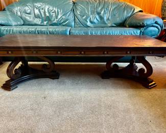 Coffee table with slate table top