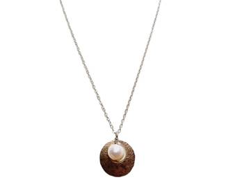DJStrang Pearl Necklace Sterling Silver