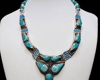 Native Turquoise Necklace Heavy