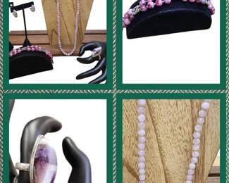 Purple Sterling Silver Gemstones Necklace Ring Bracelet Earrings