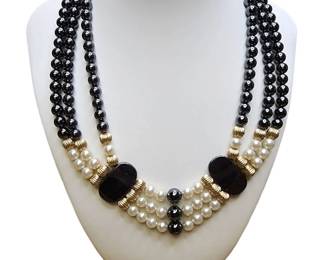 Three Strand 14kt GF Necklace On The Heavy Side