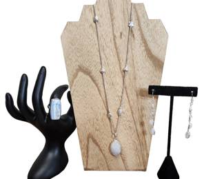 Treasured Sterling Necklace Ring Earrings