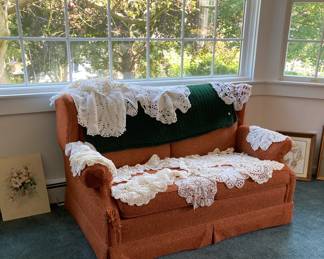 Dark Orange Loveseat