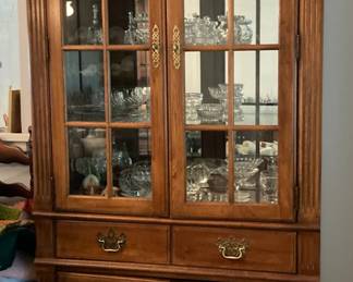 Cherry Honey China Cabinet