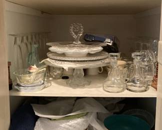 Crystal Carved Platter Glass