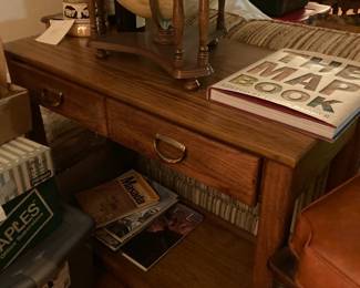 Wood Desk with Bottom Shelf