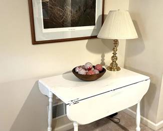 Painted vintage drop-leaf table