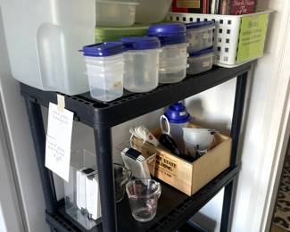 Food storage, cookbooks, kitchen essentials