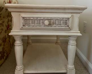 Wicker Front Side Table