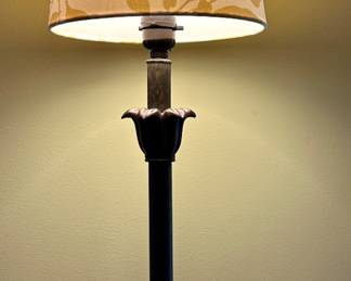 (2) Table Lamps with Leaf Shades