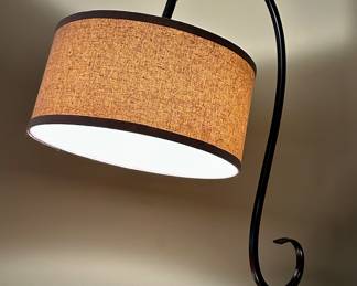 Table Lamp with Burlap Shade