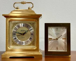 Seth Thomas & Swiza Sheffield Desk Clocks