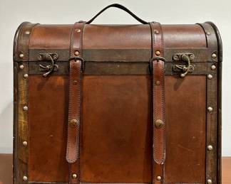 Faux Leather Wine Tote