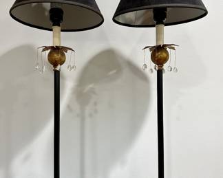 (2) Brushed Gold Buffet Lamps