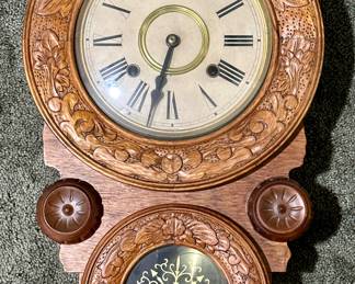 Carved Wall Clock