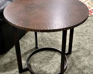 Hammered Copper Side Table