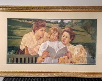 "Family Group Reading" Print, Mary Cassatt