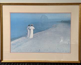 "Summer Evening on Skagen's Southern Beach" Print, Peder Severin Kroyer