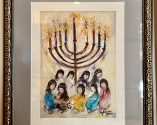 "Menorah," Signed 