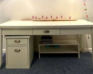 Desk with Filing Cabinet