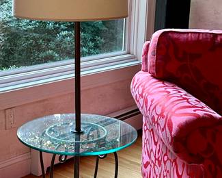 Side Table with Lamp