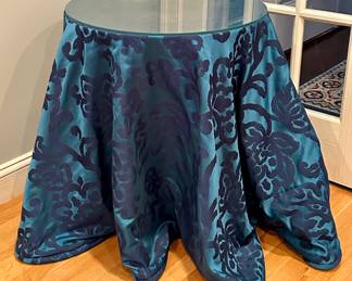 Free Form Side Table with Custom Tablecloth